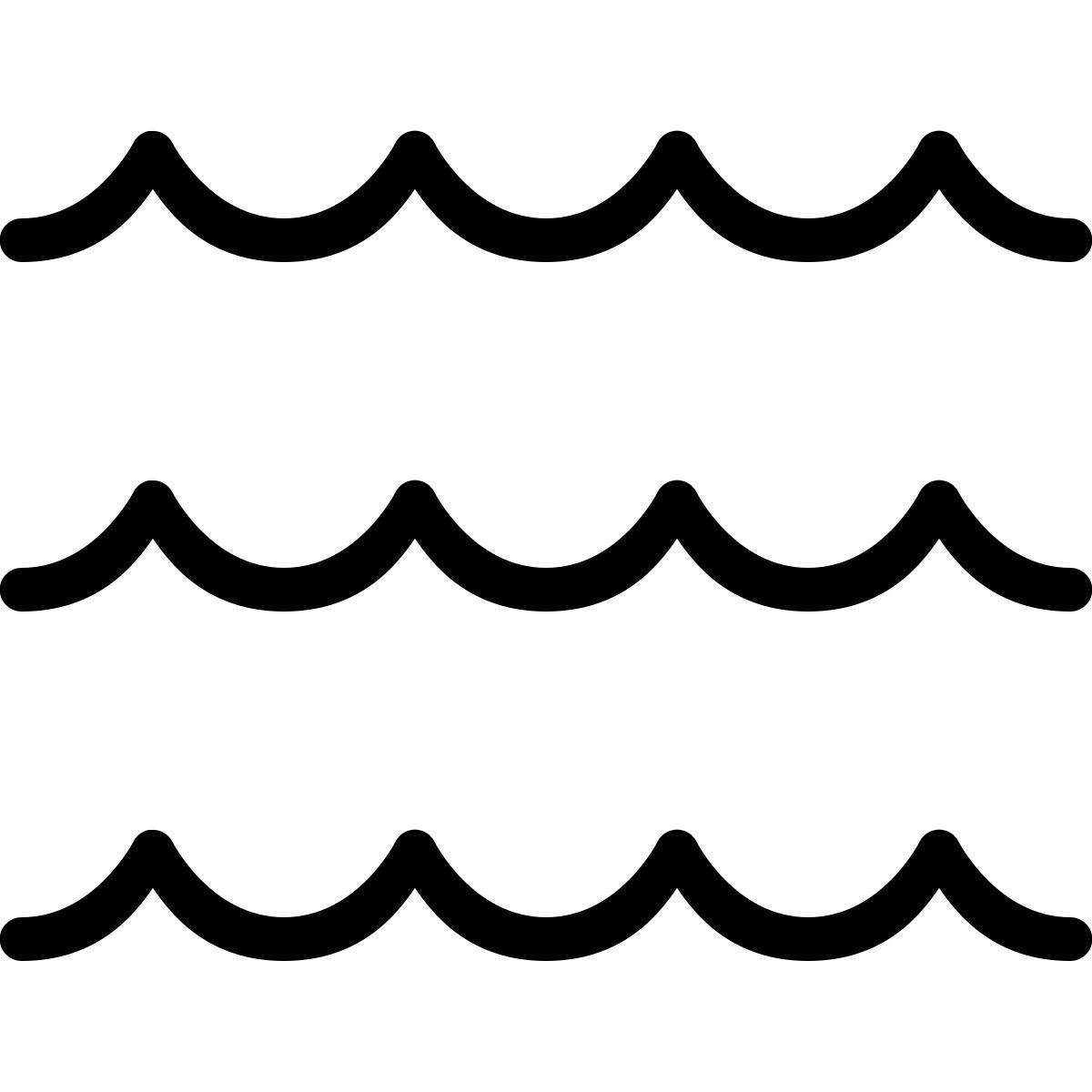 ios 17 outlined style ondas do mar icon