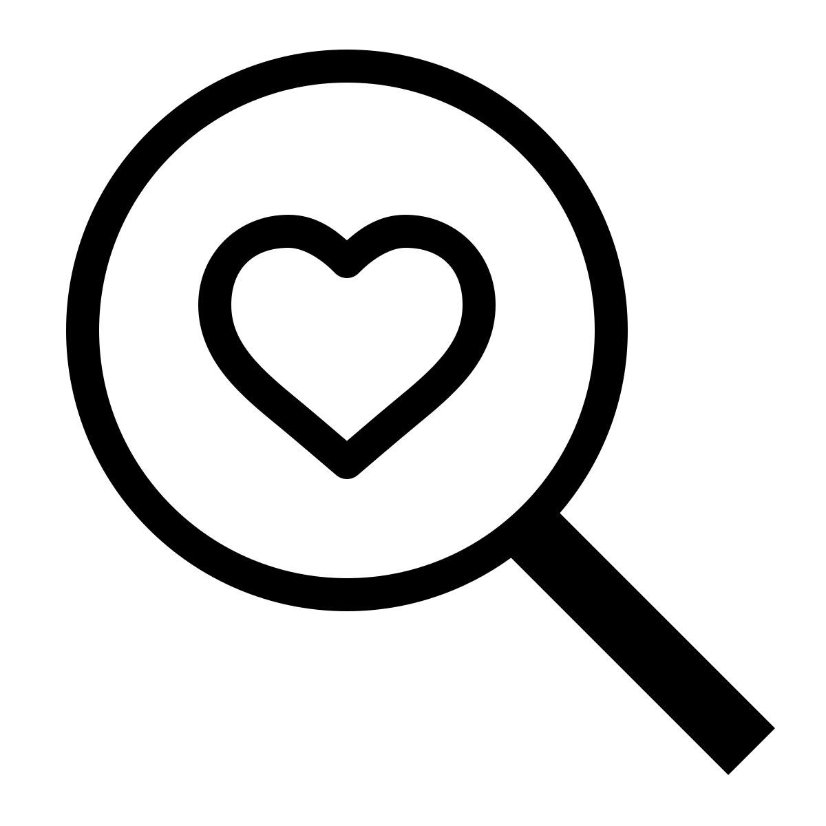 ios 17 outlined style búsqueda de amor icon