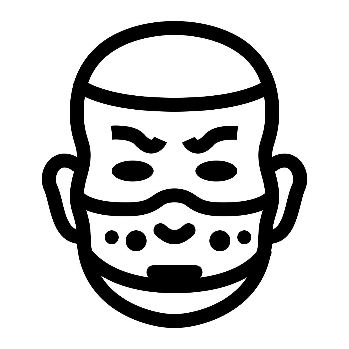 ios 17 outlined style pintura de guerra seminole preenchido icon