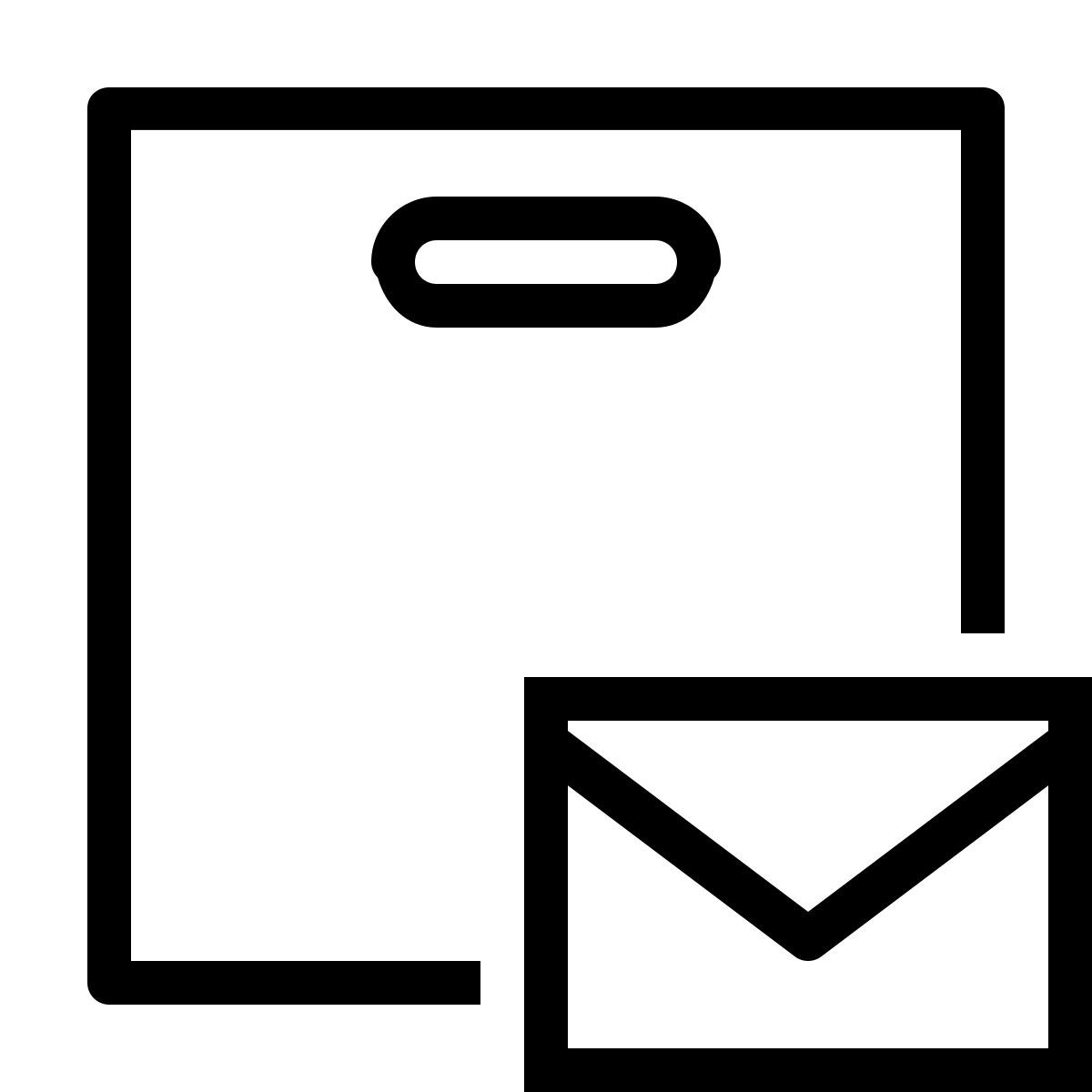 ios 17 outlined style enviar box icon