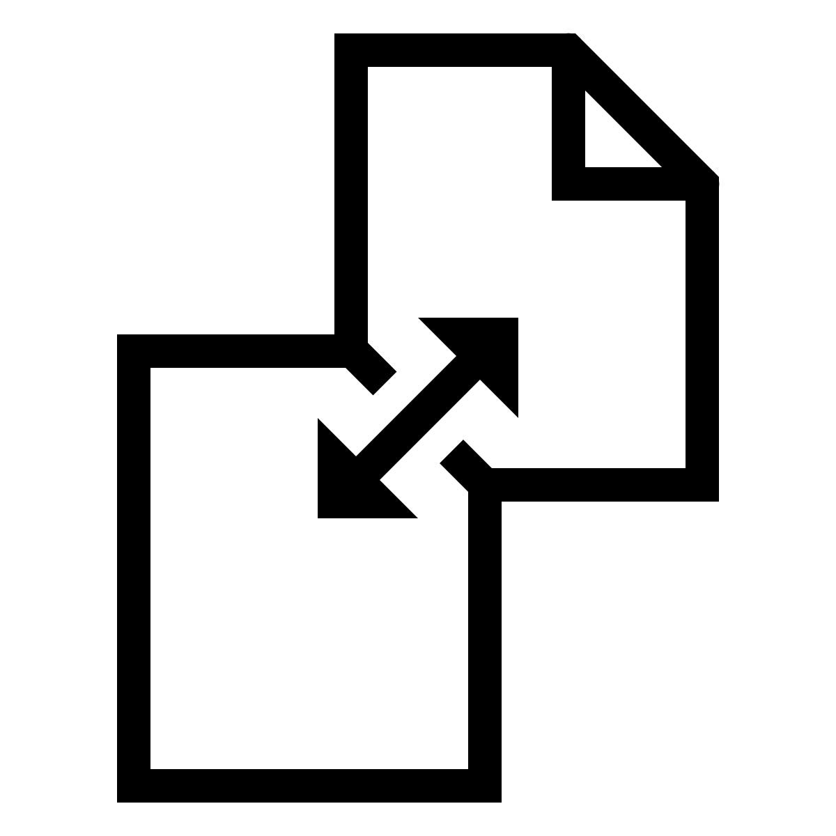 ios 17 outlined style document indépendant icon