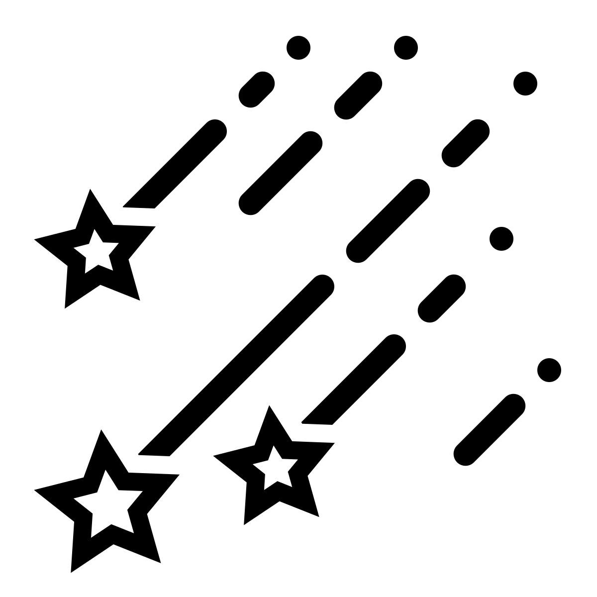 ios 17 outlined style estrellas fugaces icon