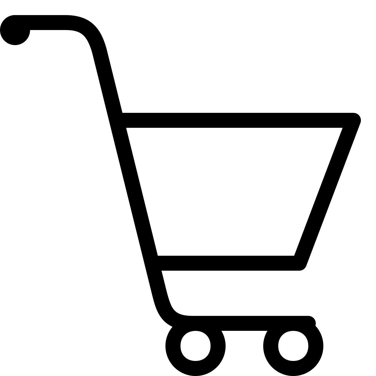 ios 17 outlined style shopping cart icon