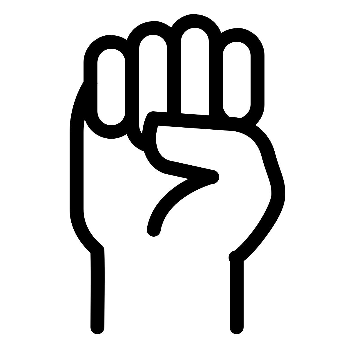 ios 17 outlined style sign language e icon