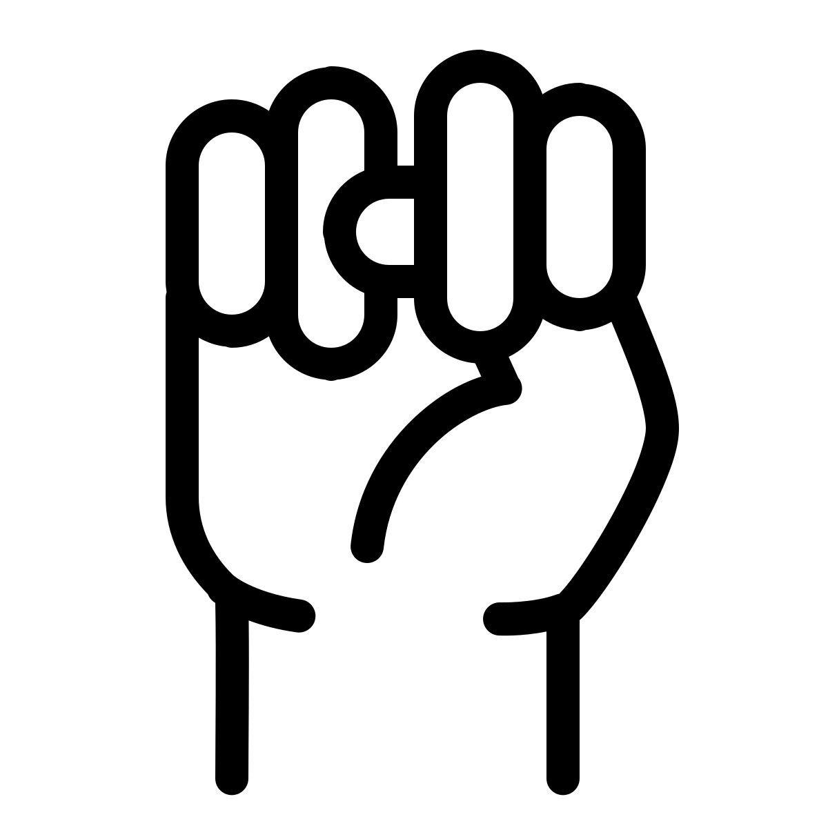 ios 17 outlined style sign language n icon