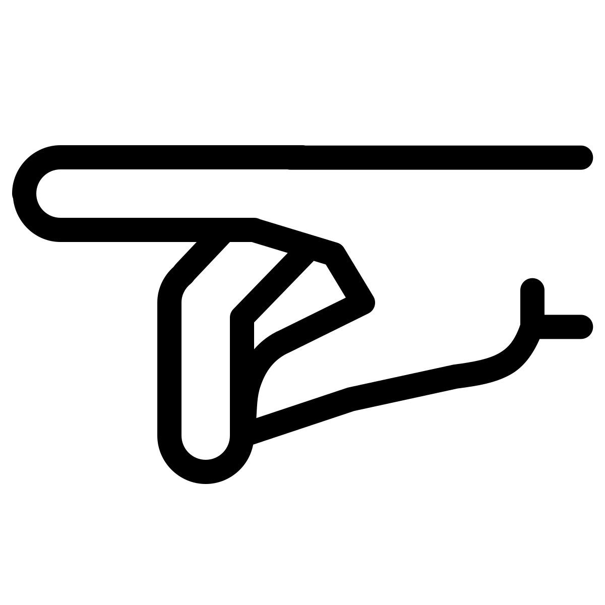 ios 17 outlined style sign language p icon