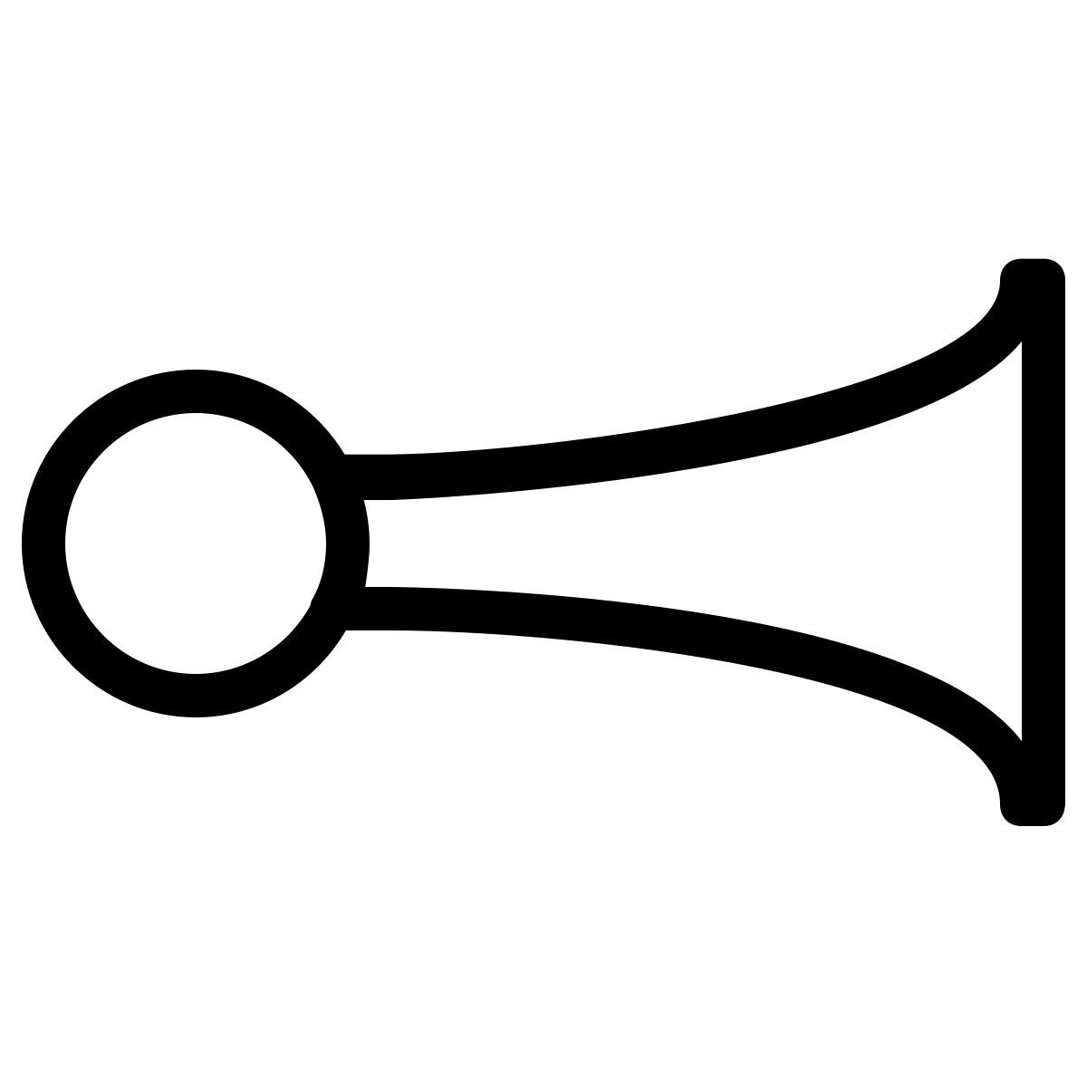 ios 17 outlined style 信号号角 icon