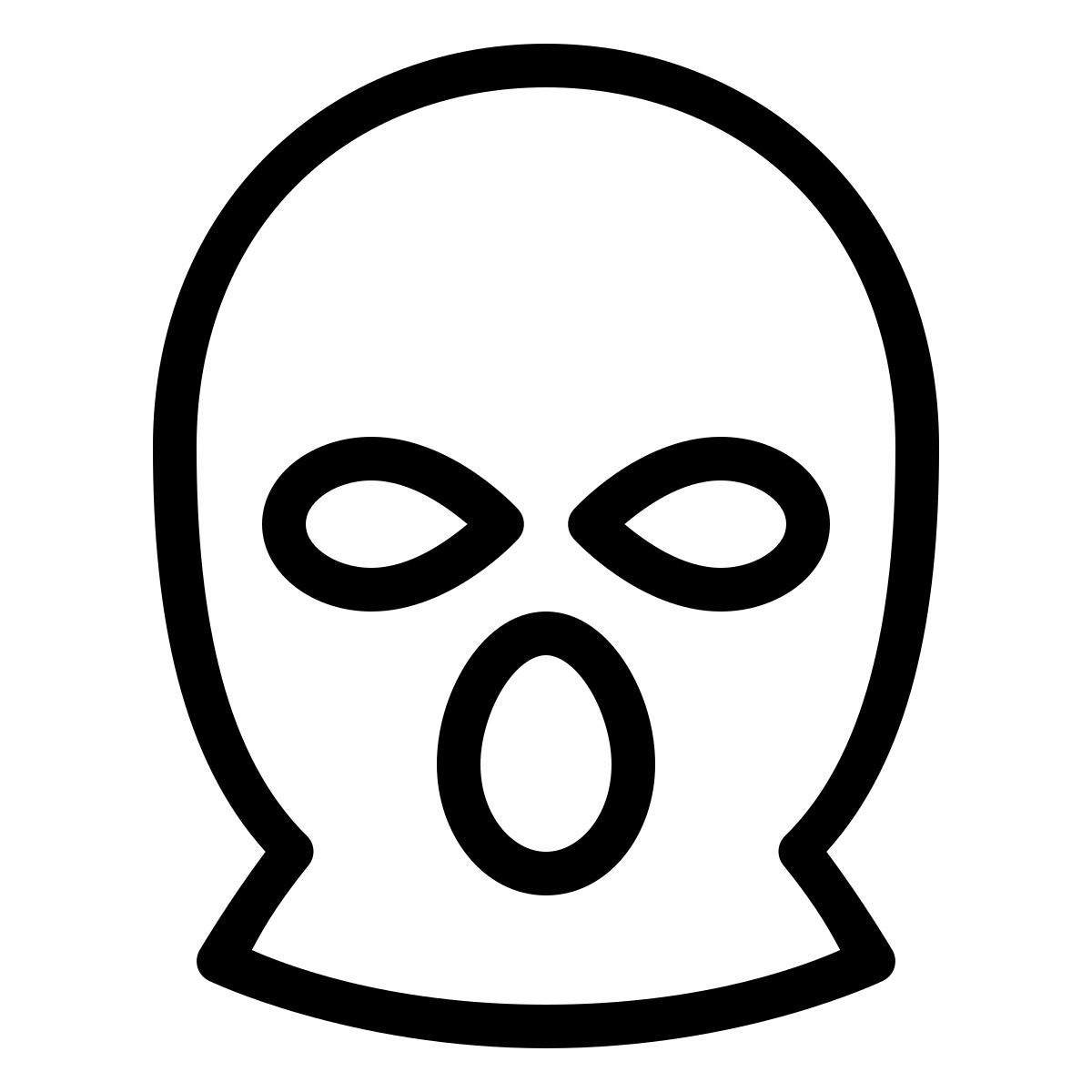 ios 17 outlined style máscara de esquí icon