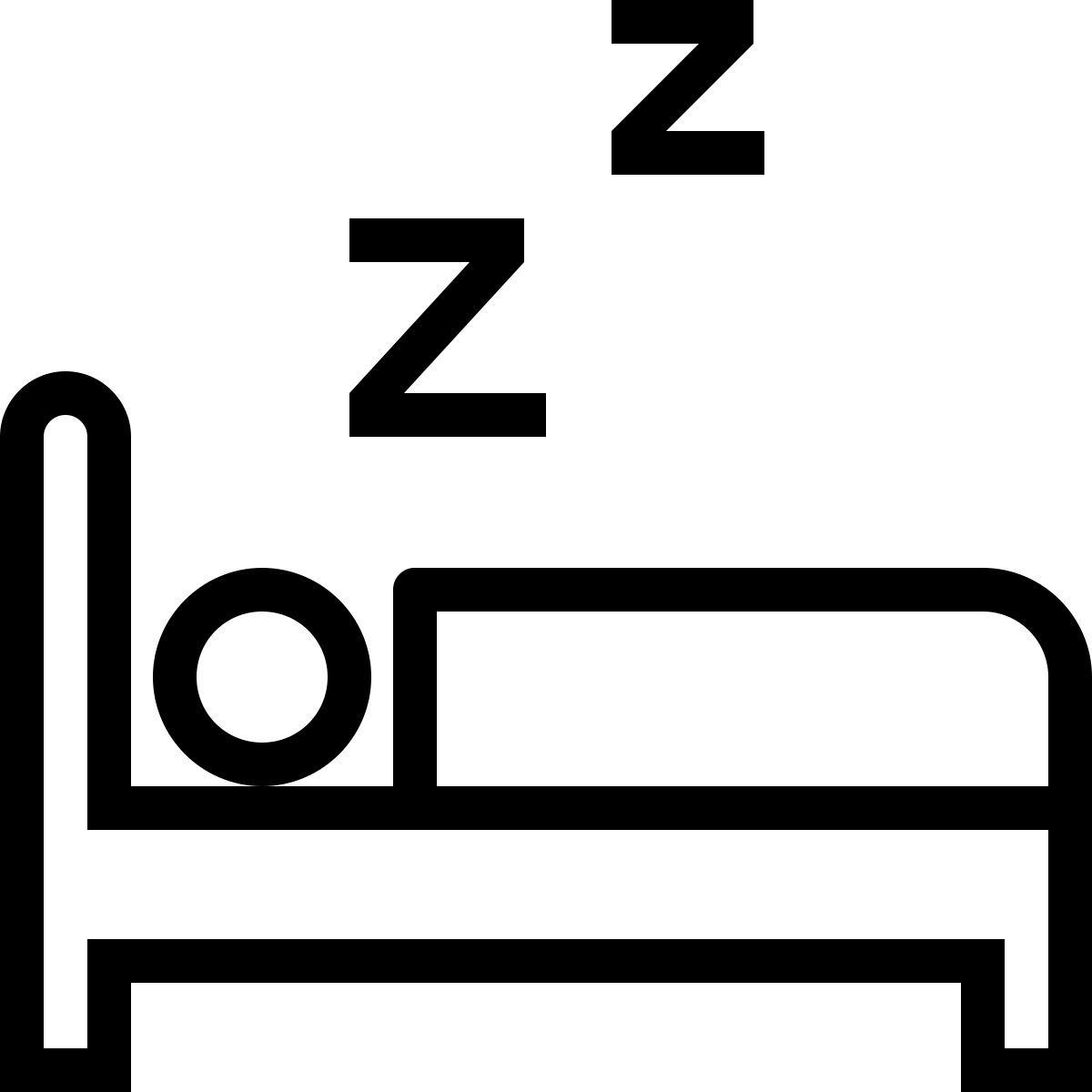 ios 17 outlined style 침대에서 자 icon