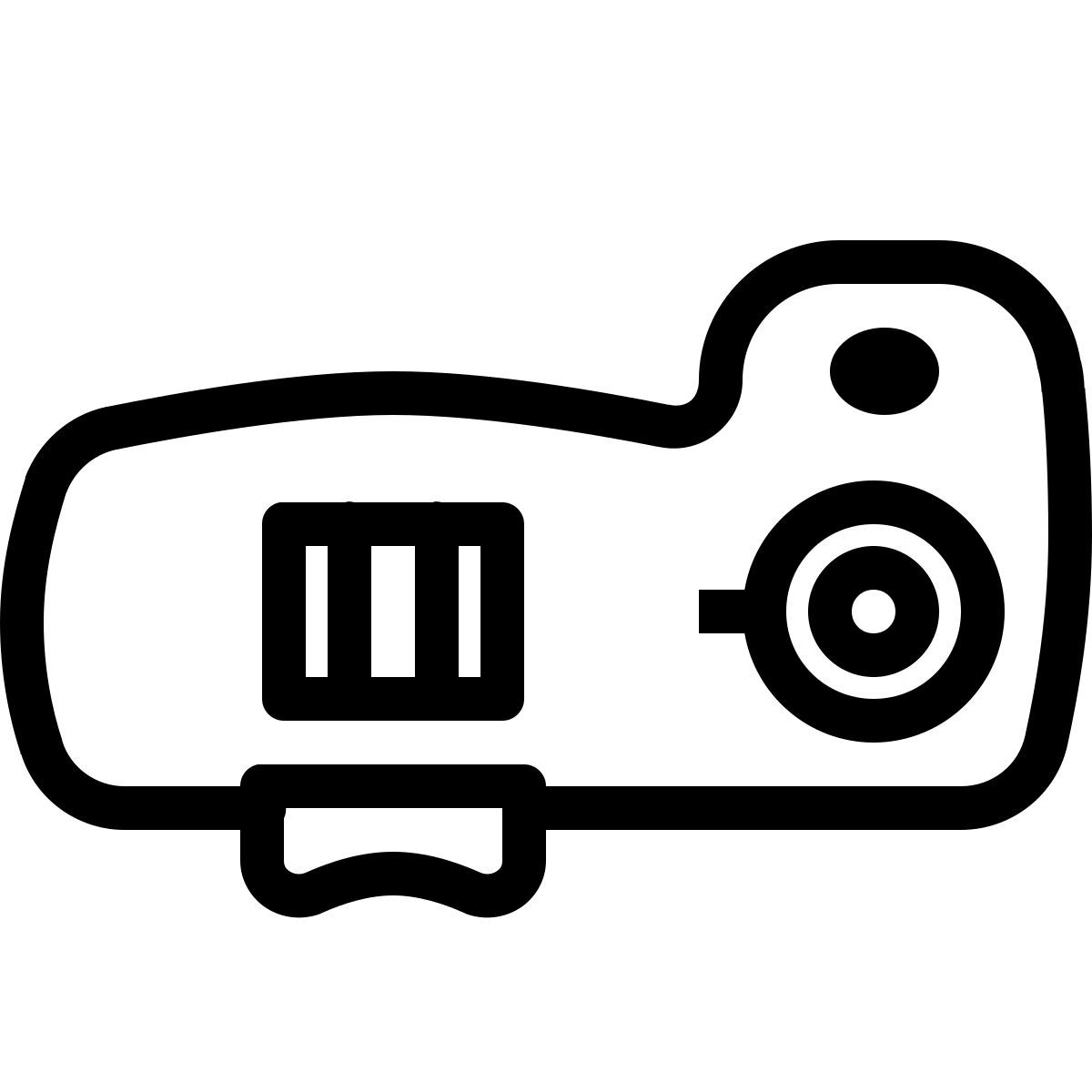 ios 17 outlined style corpo de câmera slr icon