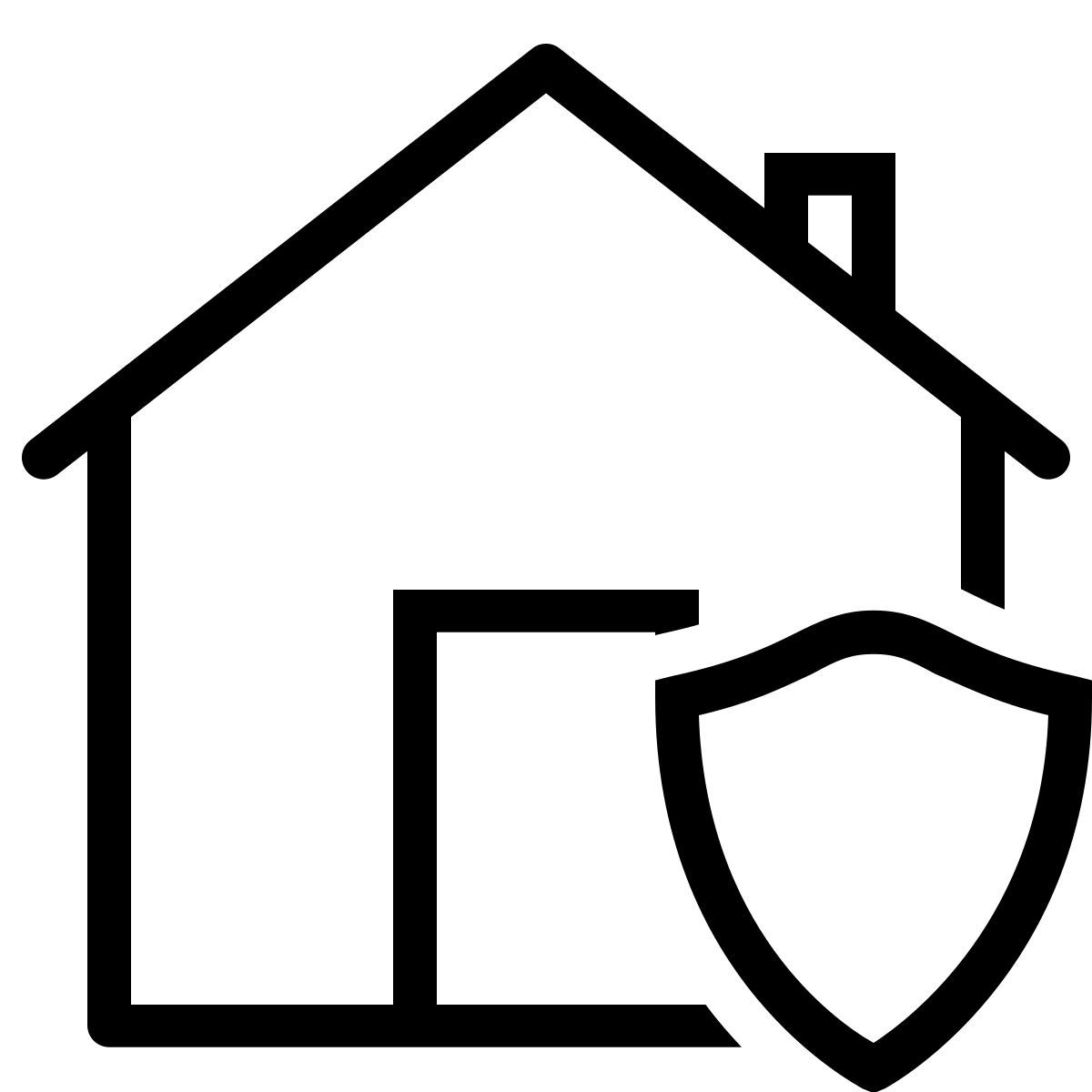 ios 17 outlined style smart home shield icon