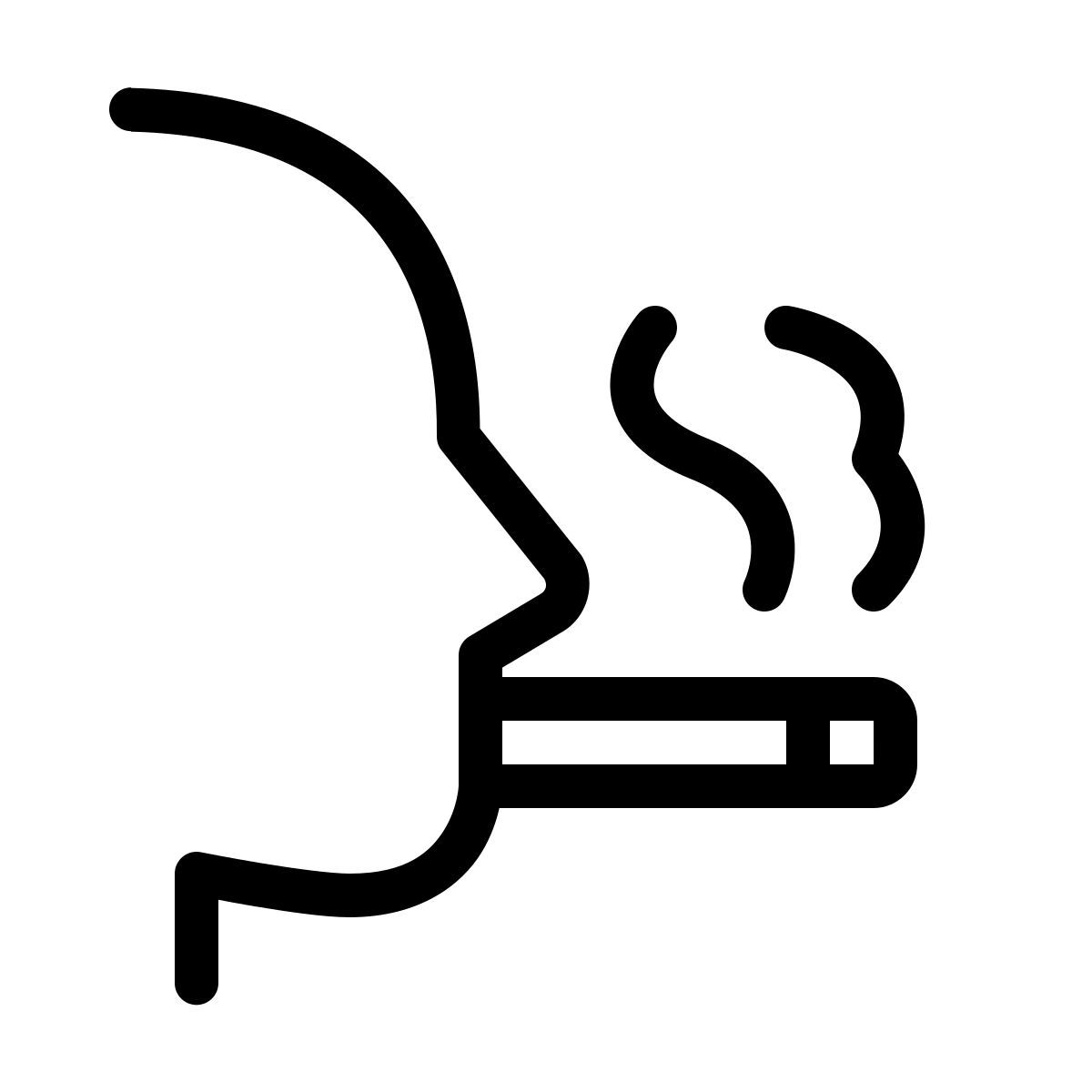 ios 17 outlined style 흡연자 icon