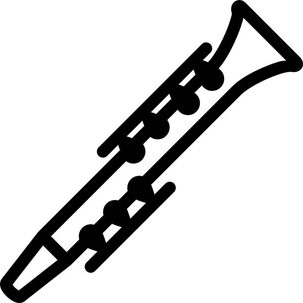 ios 17 outlined style saxofón soprano icon