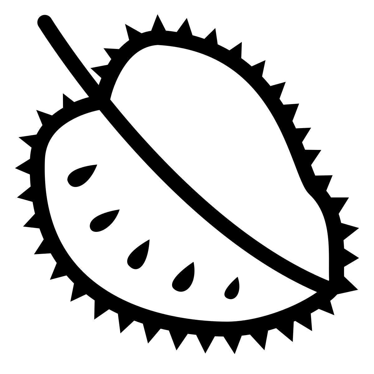 ios 17 outlined style guanábana icon