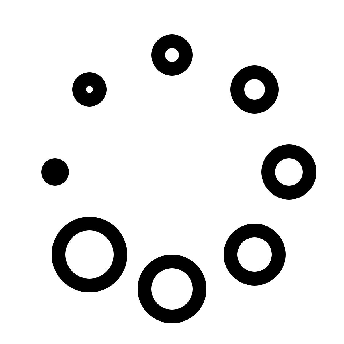 ios 17 outlined style frame spinner  6 icon