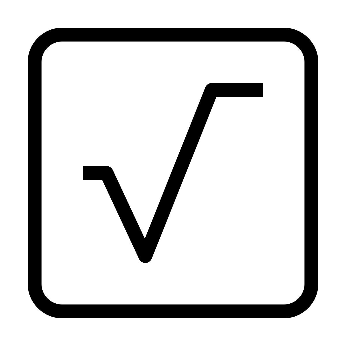 ios 17 outlined style raíz cuadrada icon