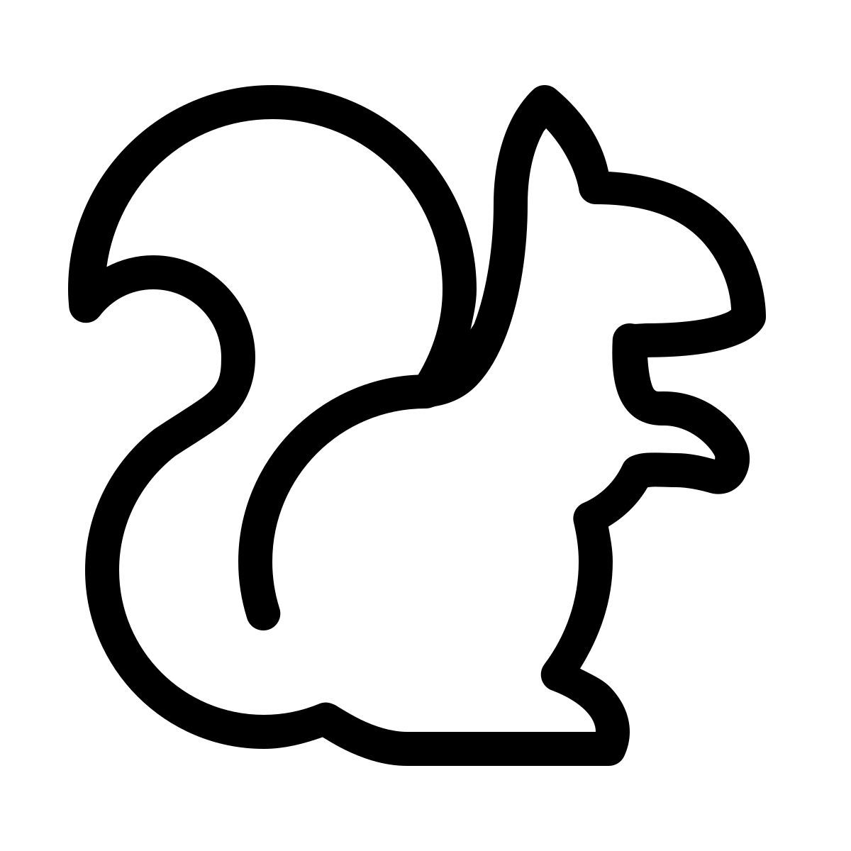 ios 17 outlined style ardilla icon