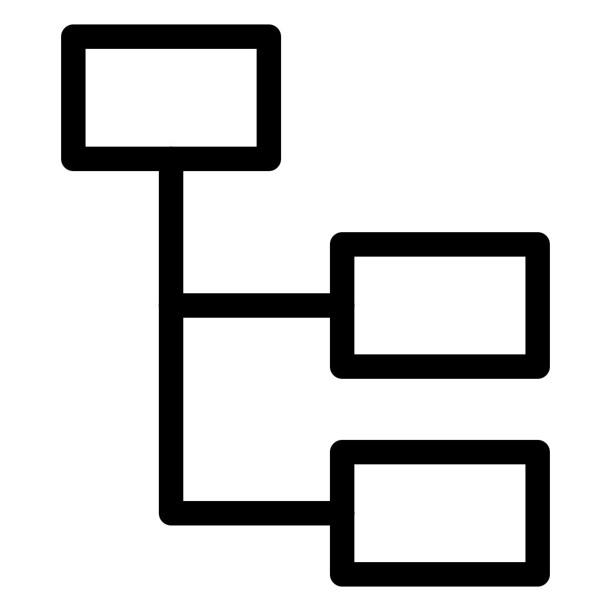ios 17 outlined style gestapeltes organisationsdiagramm icon