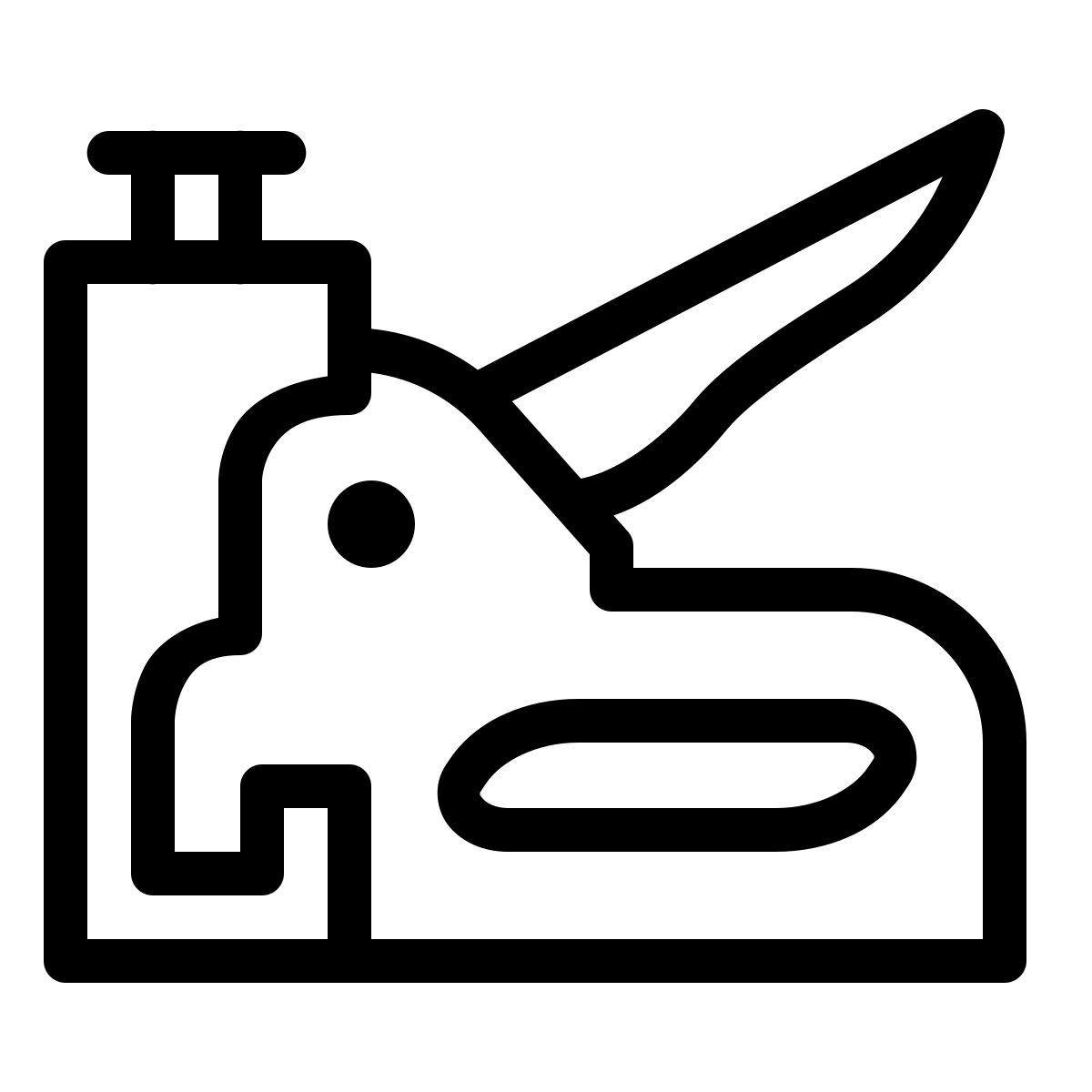 ios 17 outlined style 钉枪 icon