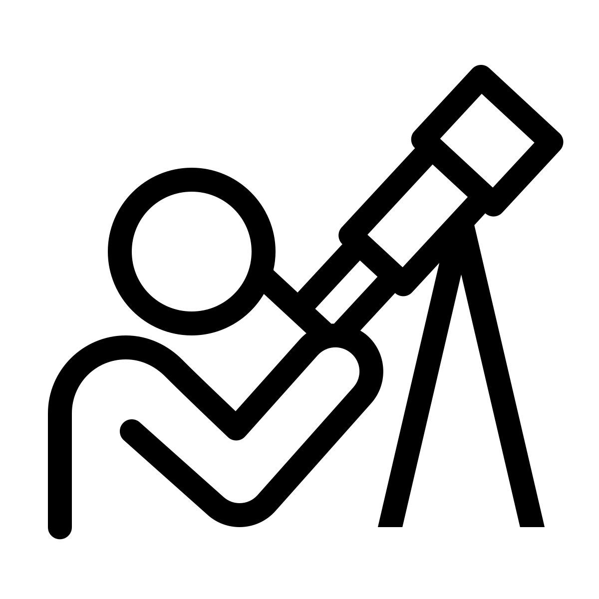 ios 17 outlined style mirar las estrellas icon