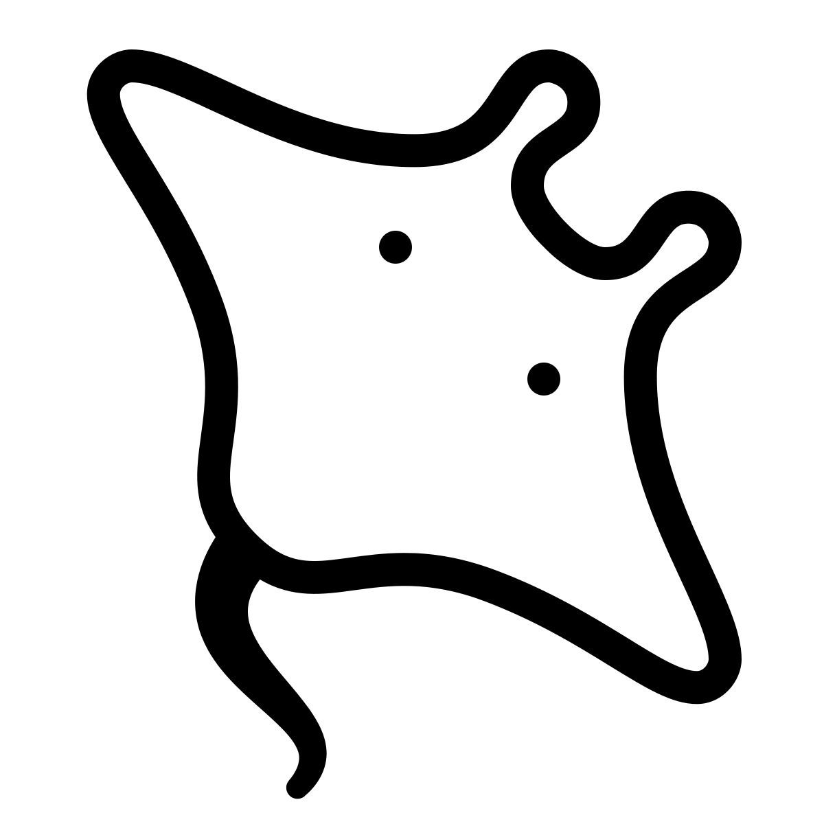 ios 17 outlined style mantarraya icon