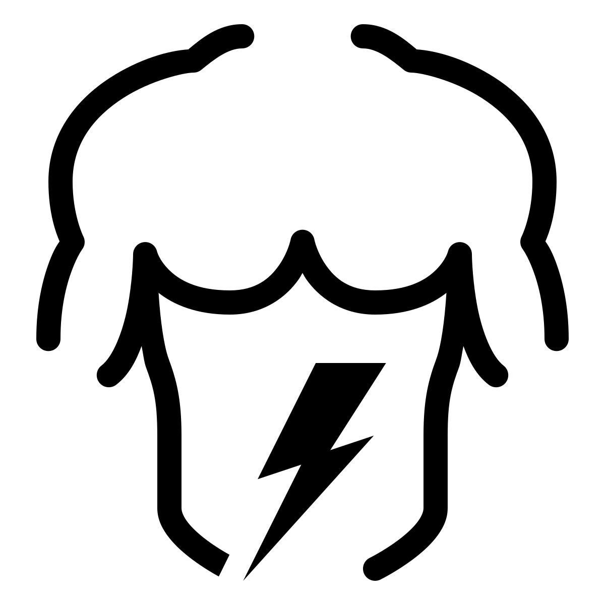 ios 17 outlined style dor de estômago icon