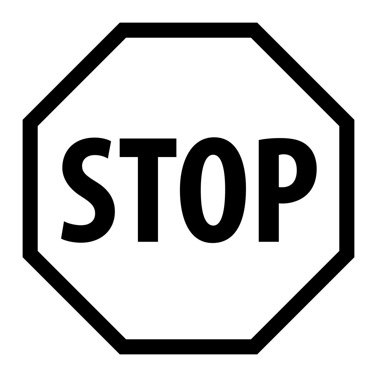 ios 17 outlined style placa de pare icon