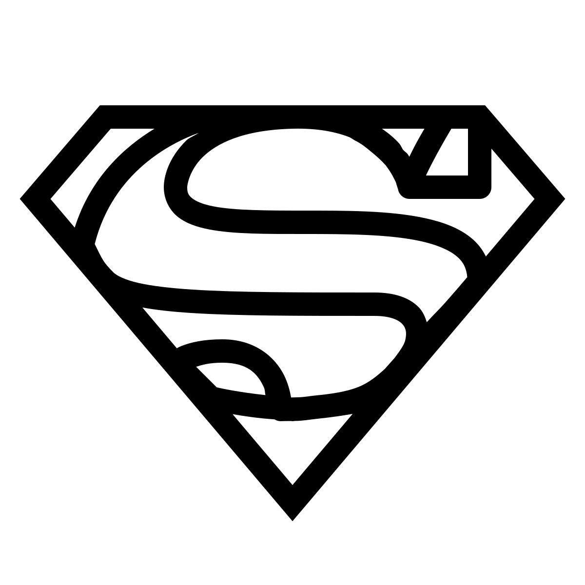 ios 17 outlined style superman icon