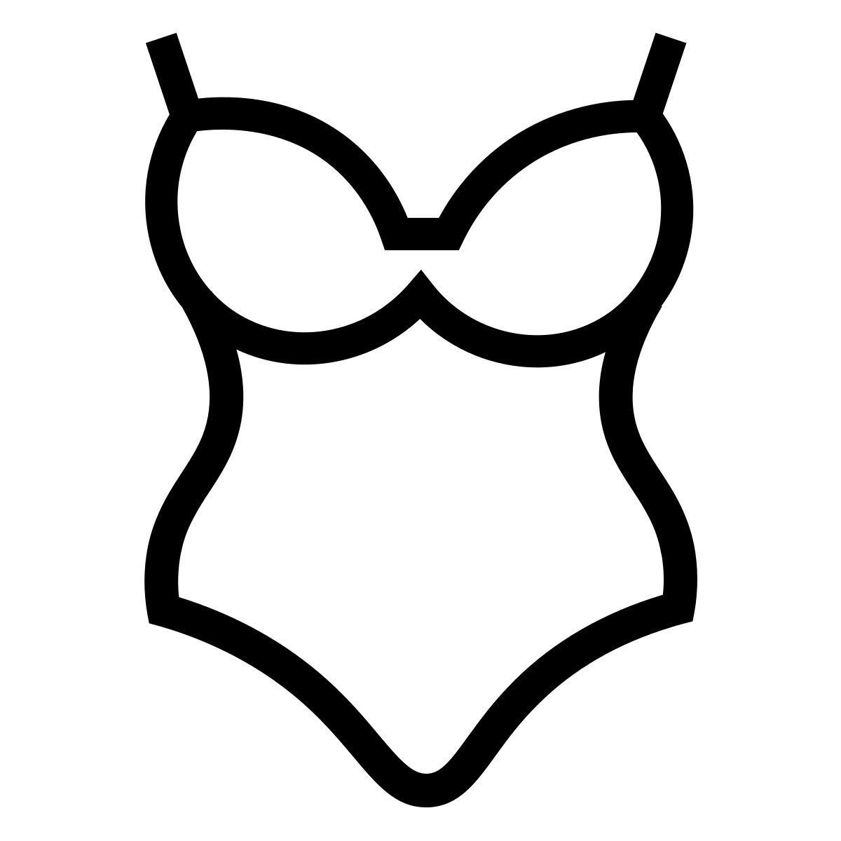 ios 17 outlined style 游泳衣 icon