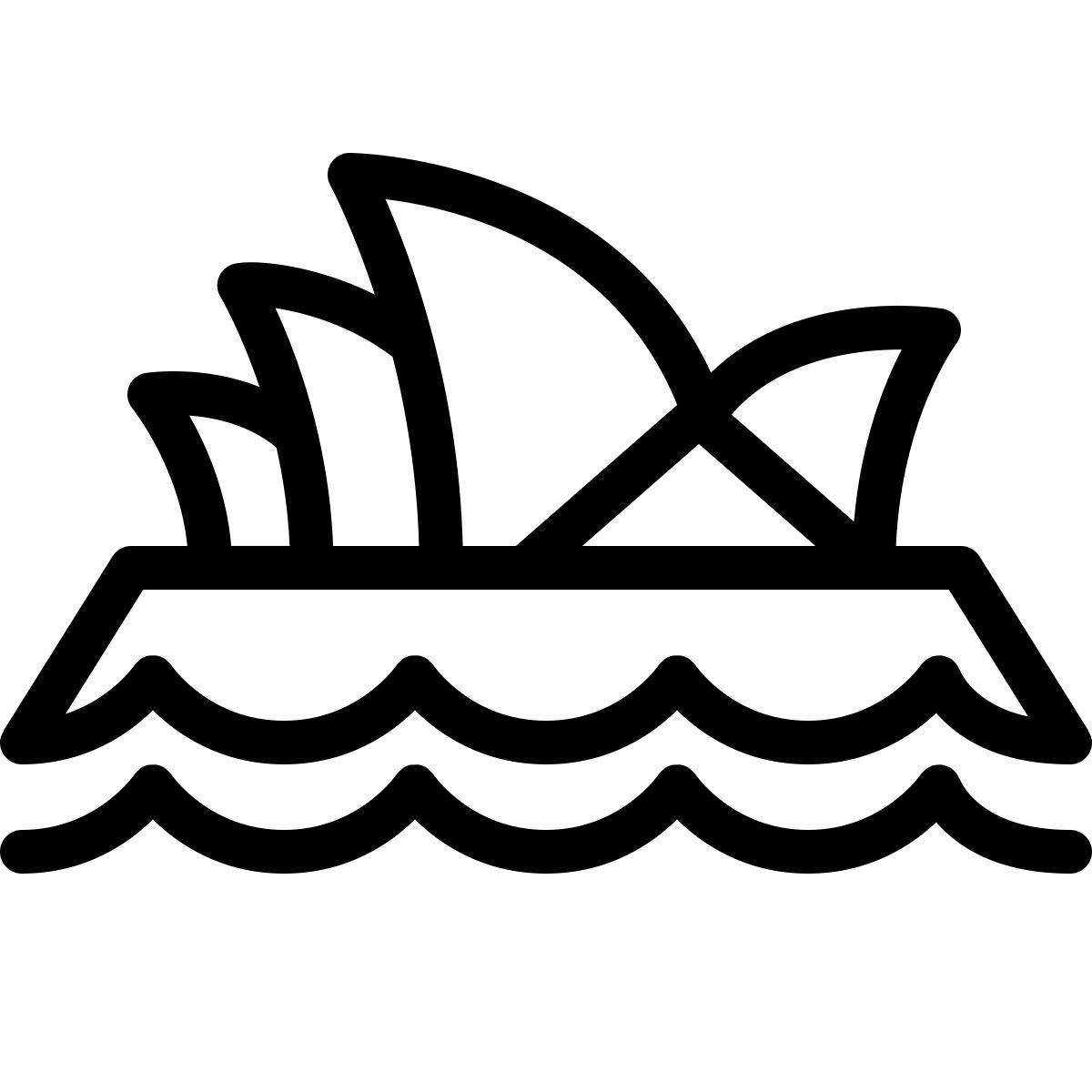 ios 17 outlined style sydney opera house icon