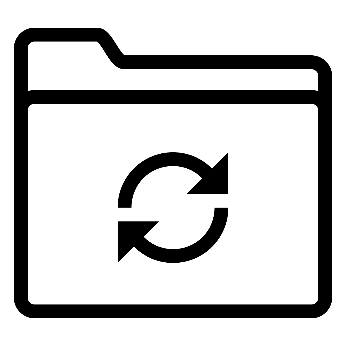 ios 17 outlined style synchronize folder  v2 icon