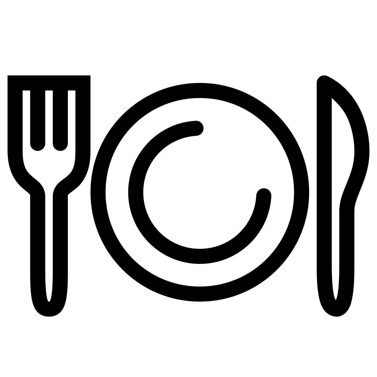 ios 17 outlined style tableware icon