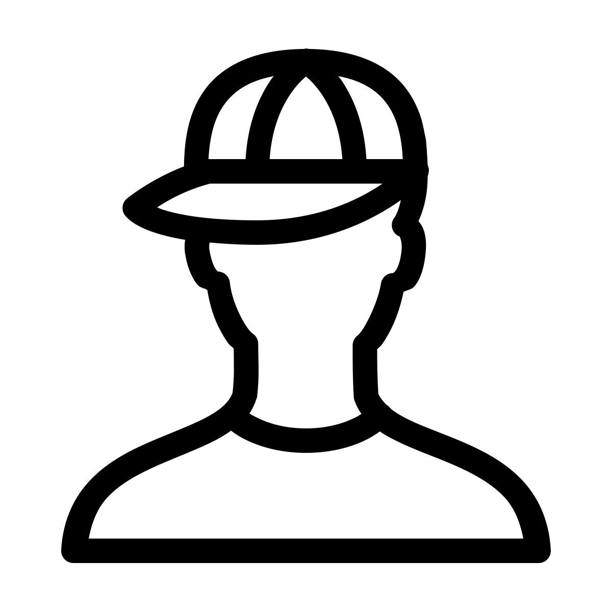 ios 17 outlined style jugendlicher männlich icon