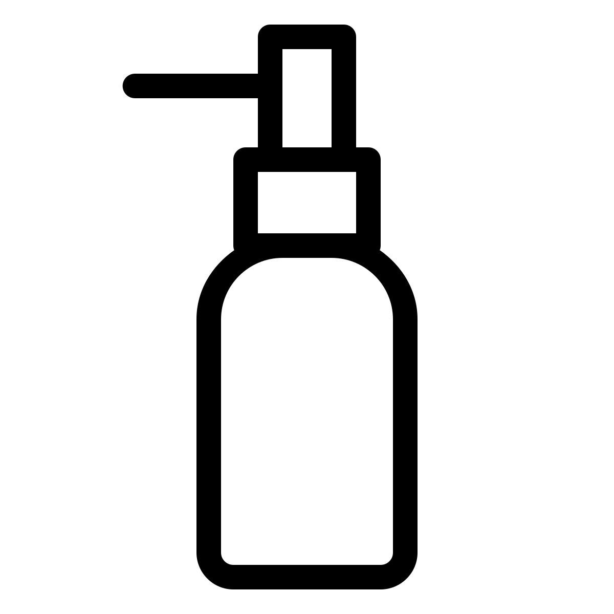 ios 17 outlined style spray de garganta icon