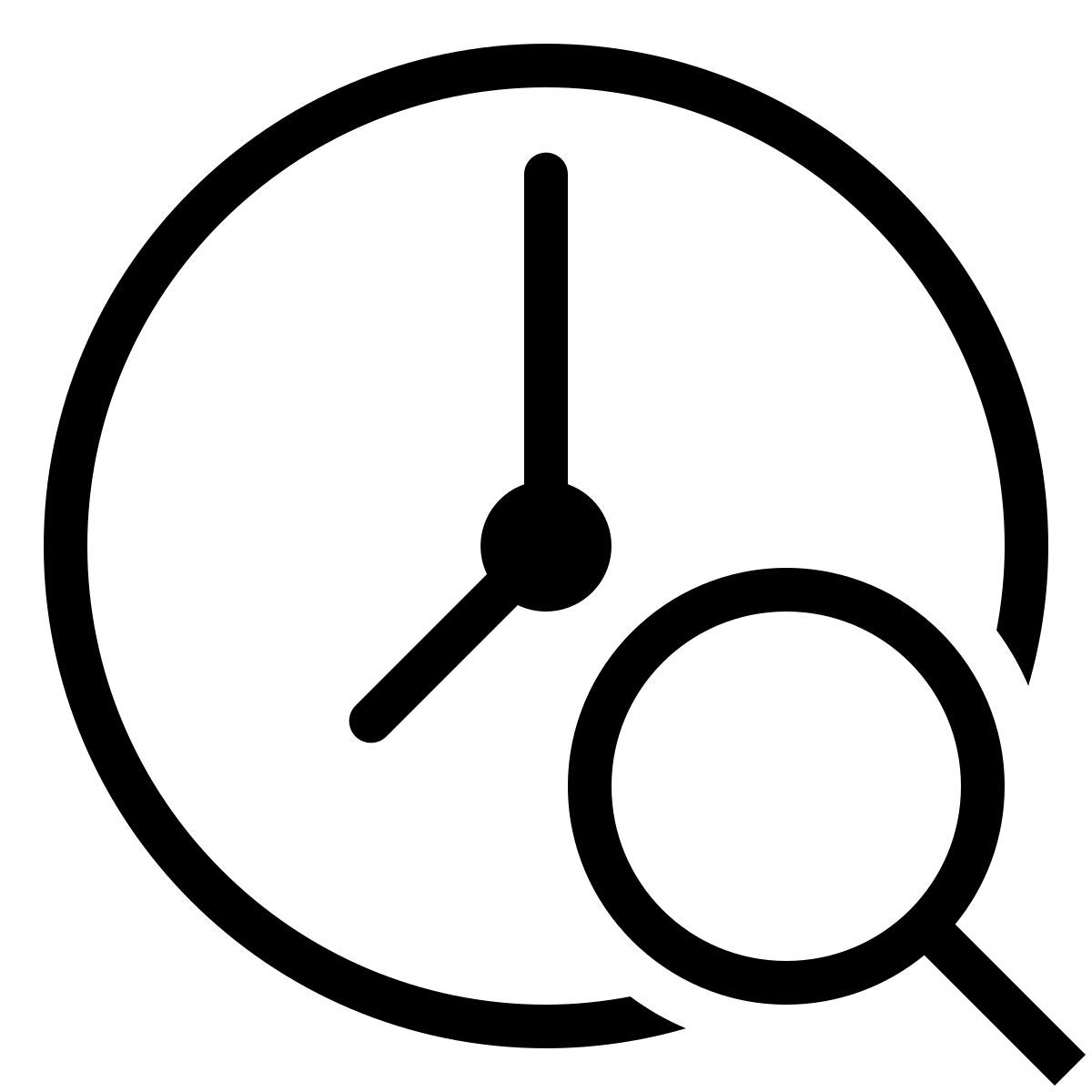 ios 17 outlined style tempo de busca icon