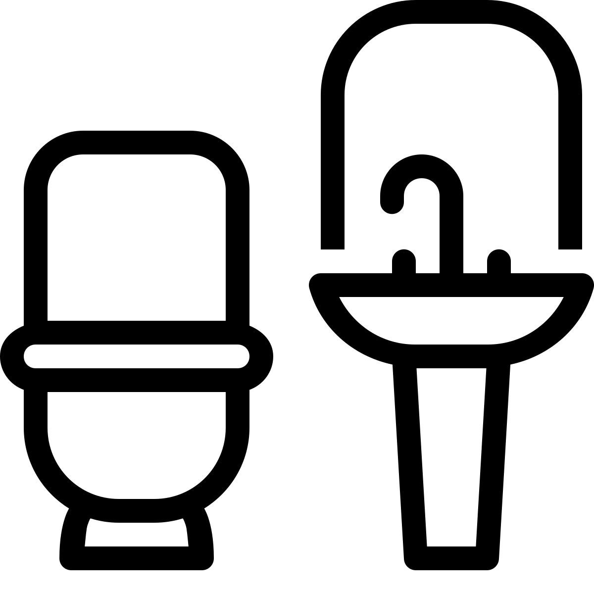 ios 17 outlined style cuarto de baño icon