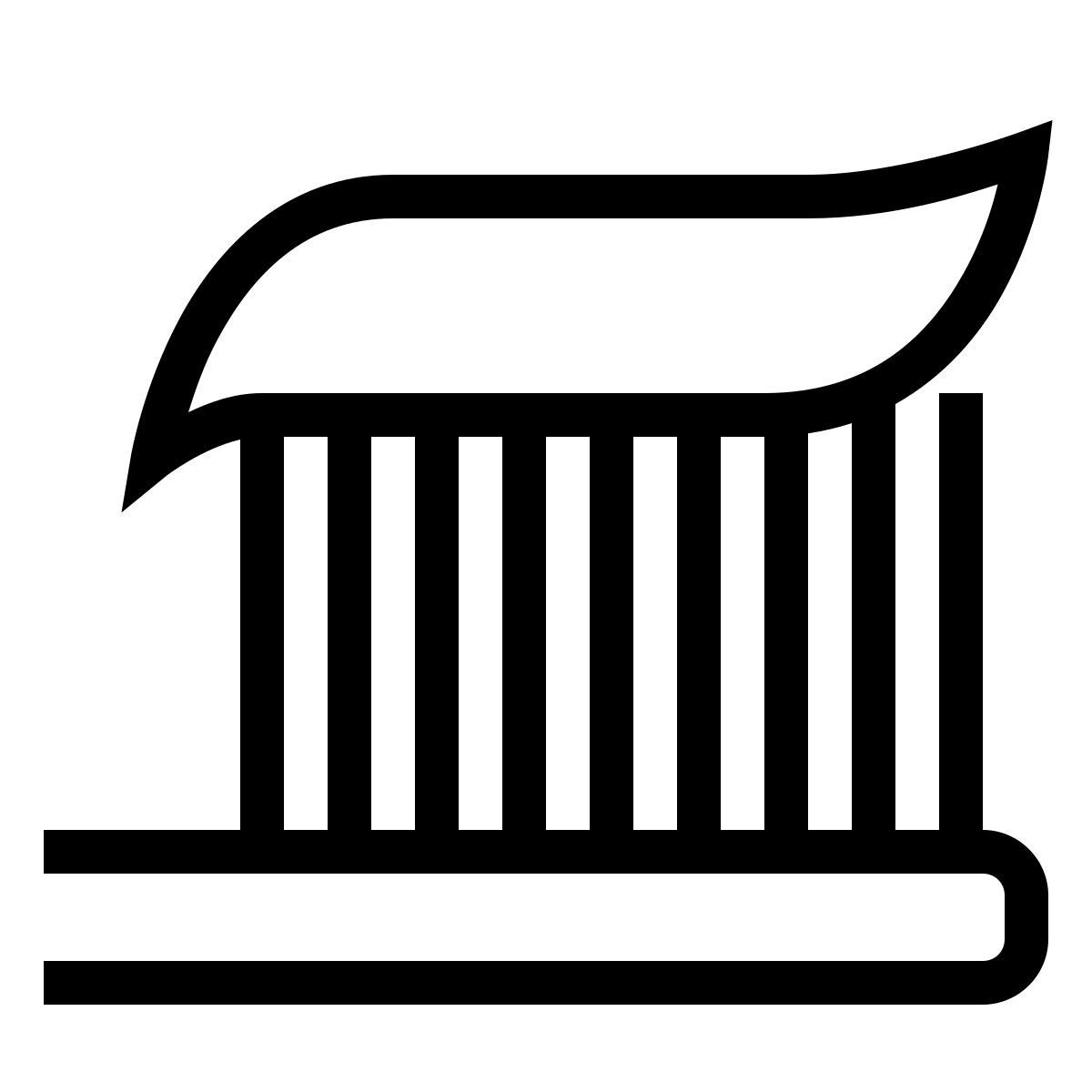 ios 17 outlined style 칫솔 icon