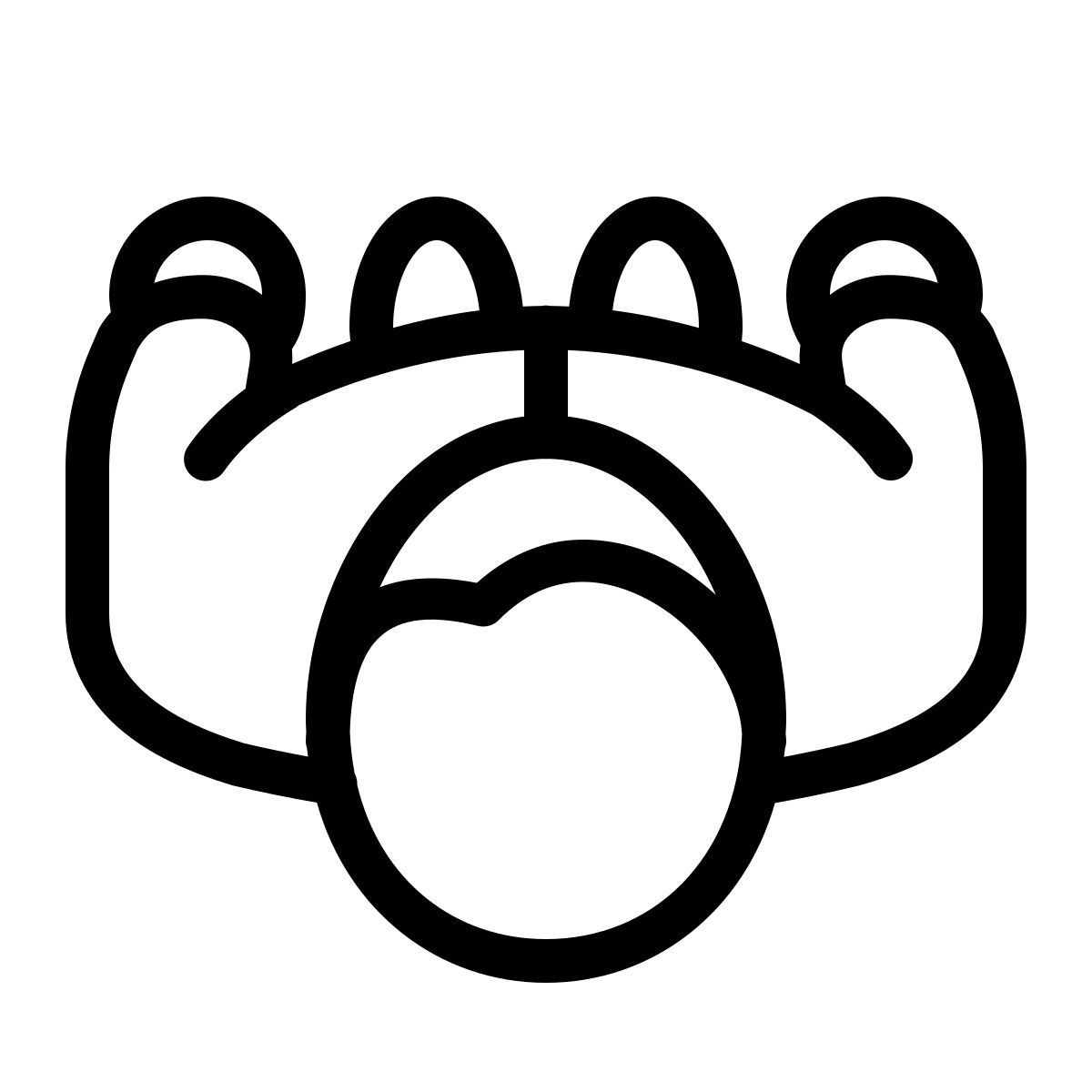 ios 17 outlined style hombre vista superior icon