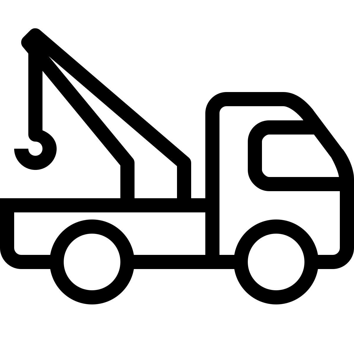 ios 17 outlined style camion di rimorchio icon