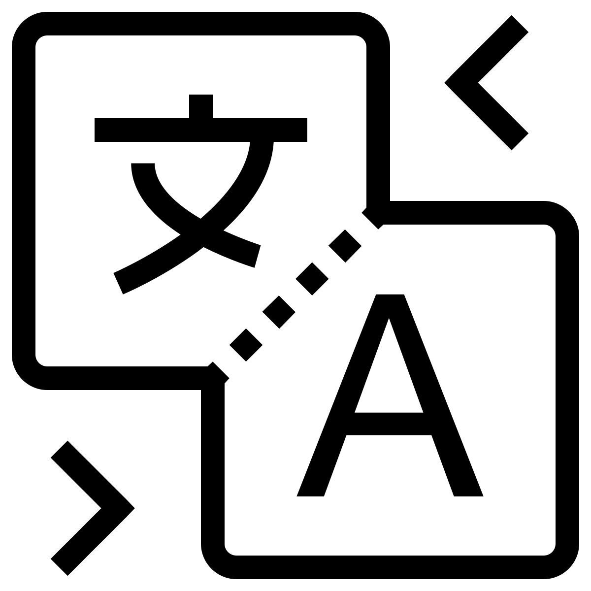 ios 17 outlined style translation icon