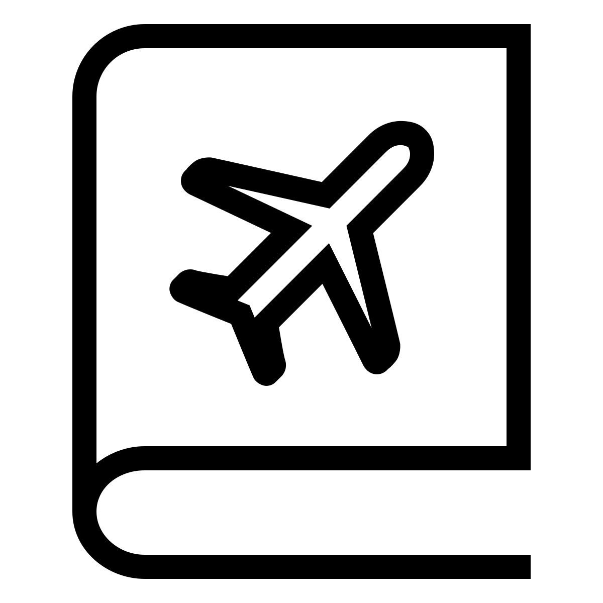 ios 17 outlined style trave diary icon