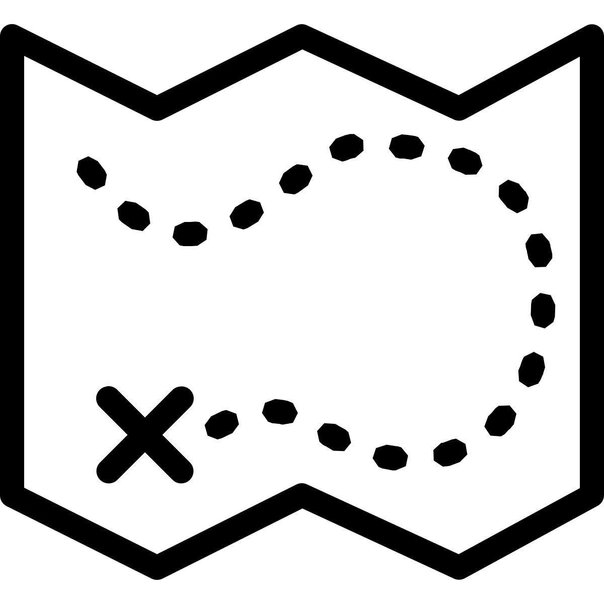 ios 17 outlined style mapa del tesoro icon