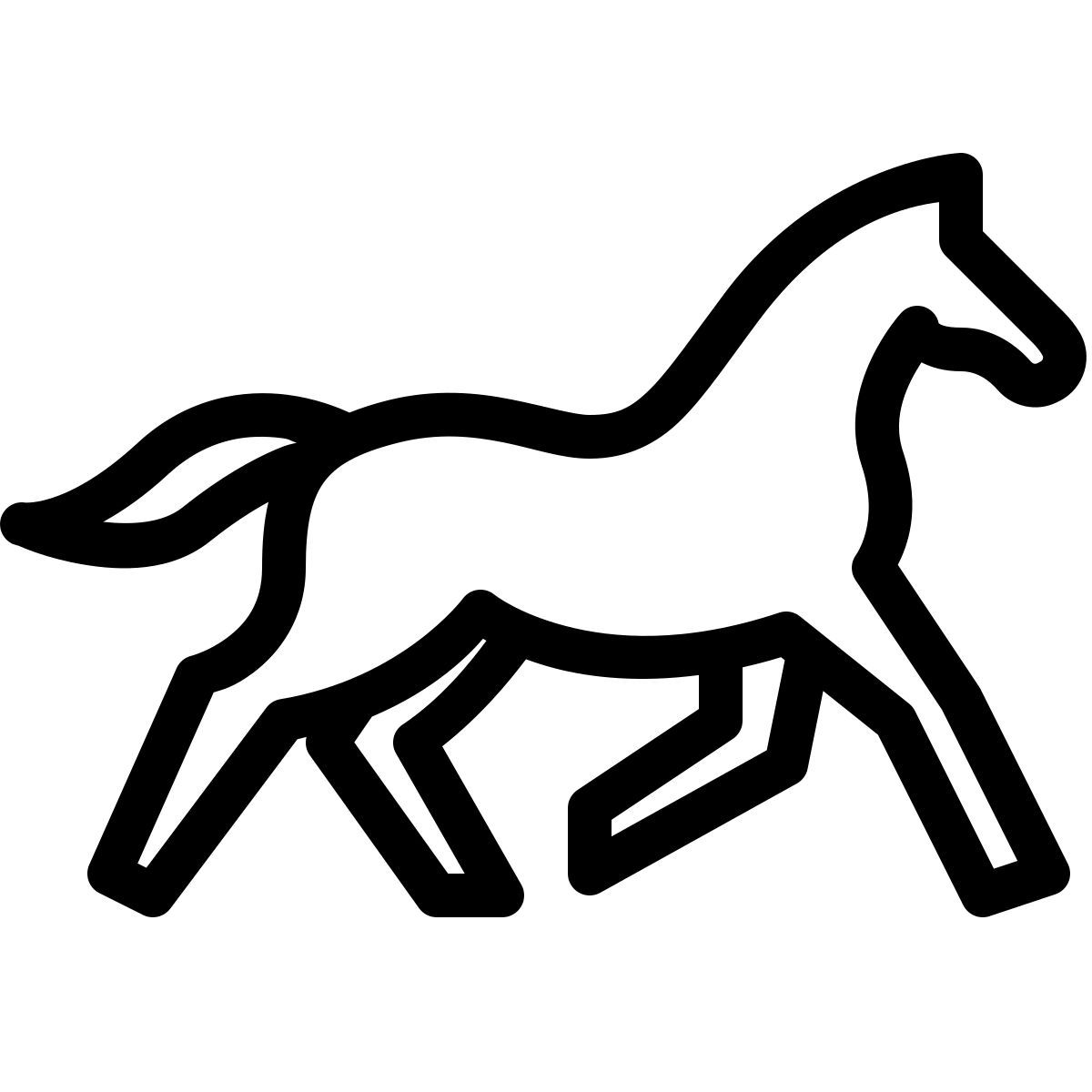 ios 17 outlined style cheval de trot icon