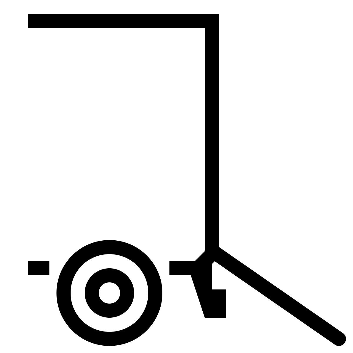 ios 17 outlined style truck ramp icon