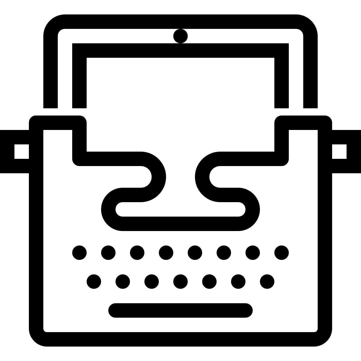 ios 17 outlined style machine à écrire icon