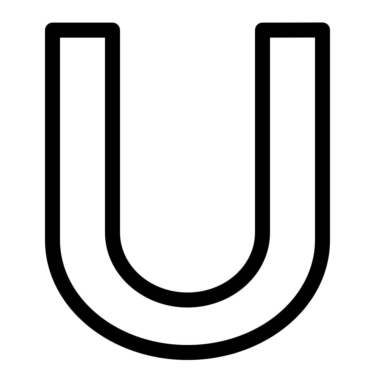 ios 17 outlined style u icon