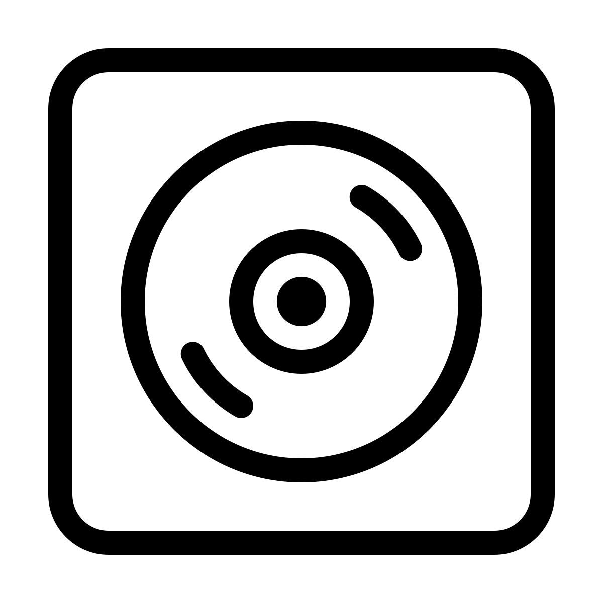 ios 17 outlined style disco compacto icon