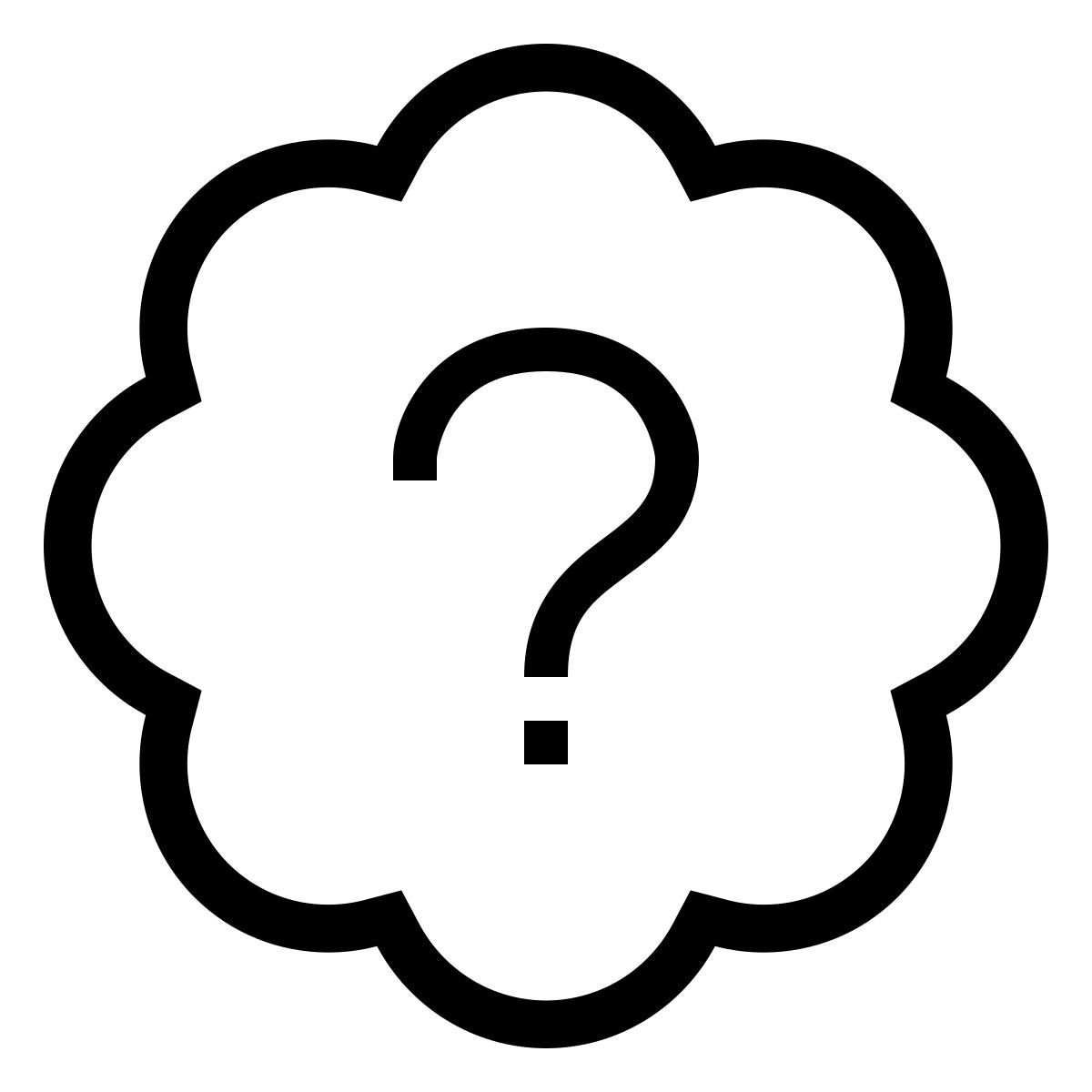 ios 17 outlined style unverified account icon