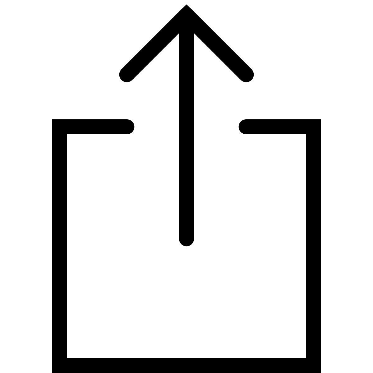 ios 17 outlined style subir icon