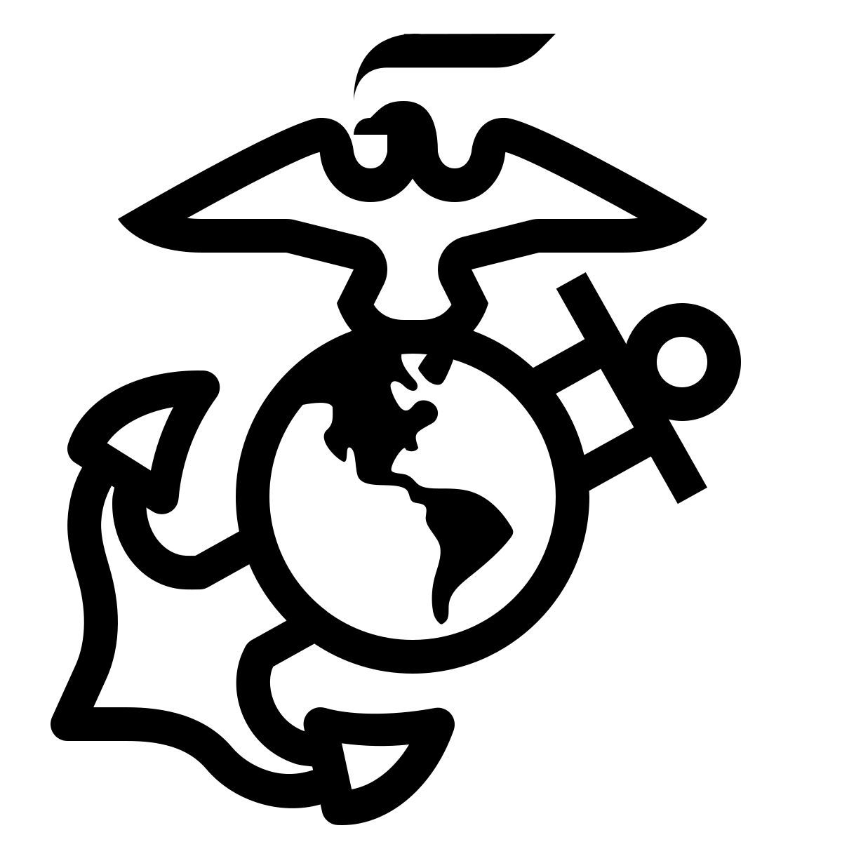 ios 17 outlined style us marines ega icon